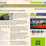 RWE set to quit Nabucco gas pipeline