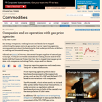 FT - Companies end co-operation with gas price agencies