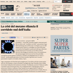 Sole24Ore - La crisi del metano rilancia il corridoio sud dell'Italia 