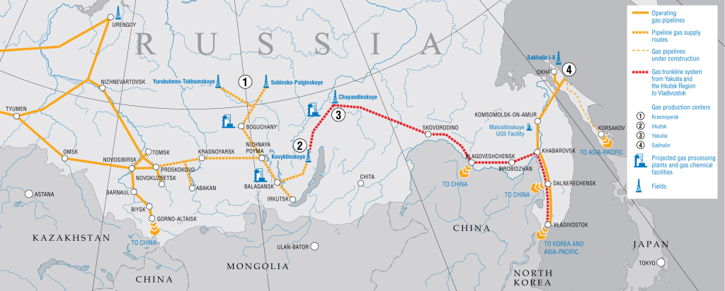 Gazprom - Developing gas resources and shaping gas transmission system in Eastern Russia - fonte: http://bit.ly/1jDmpis 