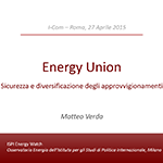 Energy Union: sicurezza e diversificazione degli approvvigionamenti