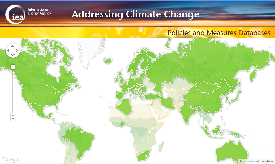 IEA - Addressing climate change: policies and measures datab